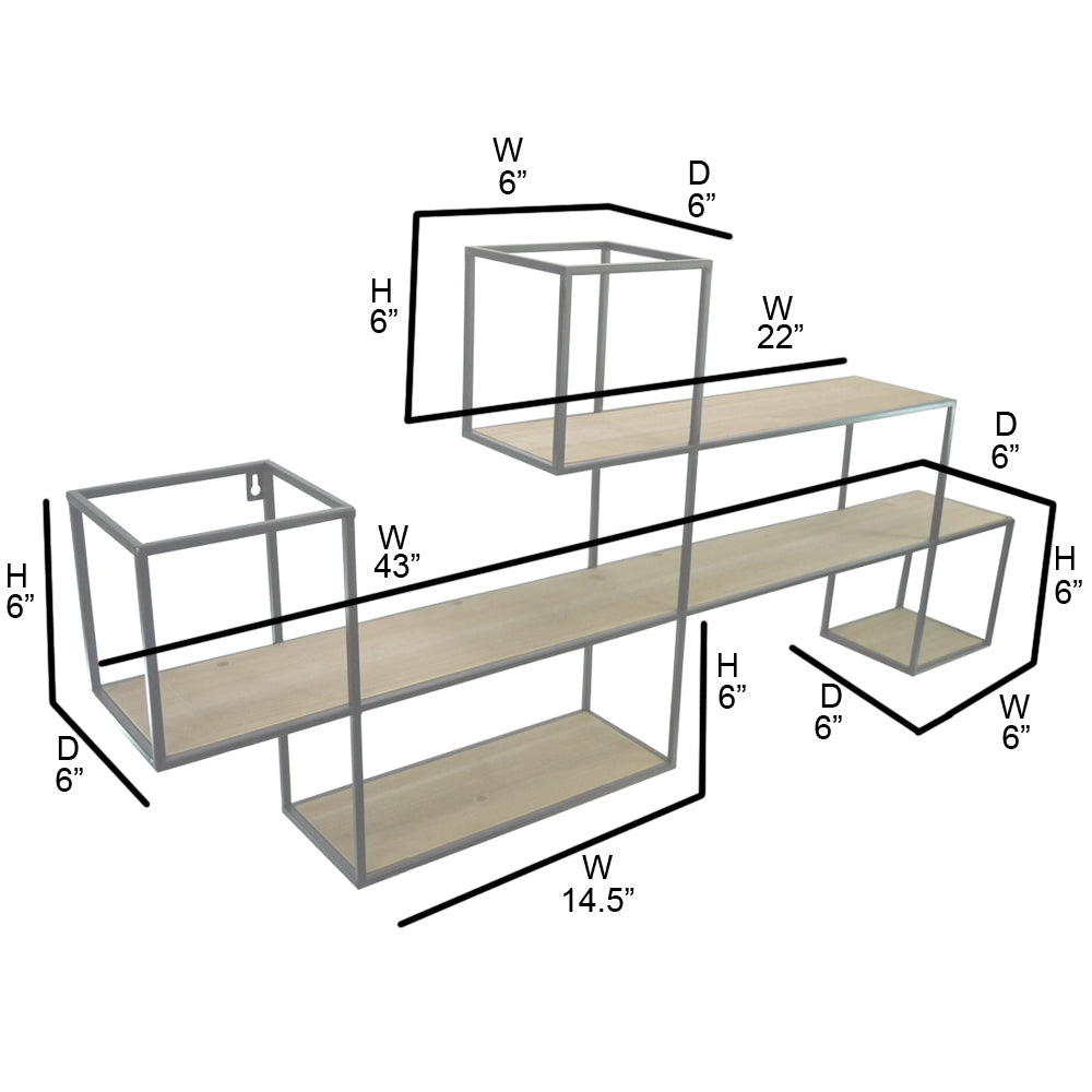 3 Tier Wall Mount Shelf Accent Wall Shelf