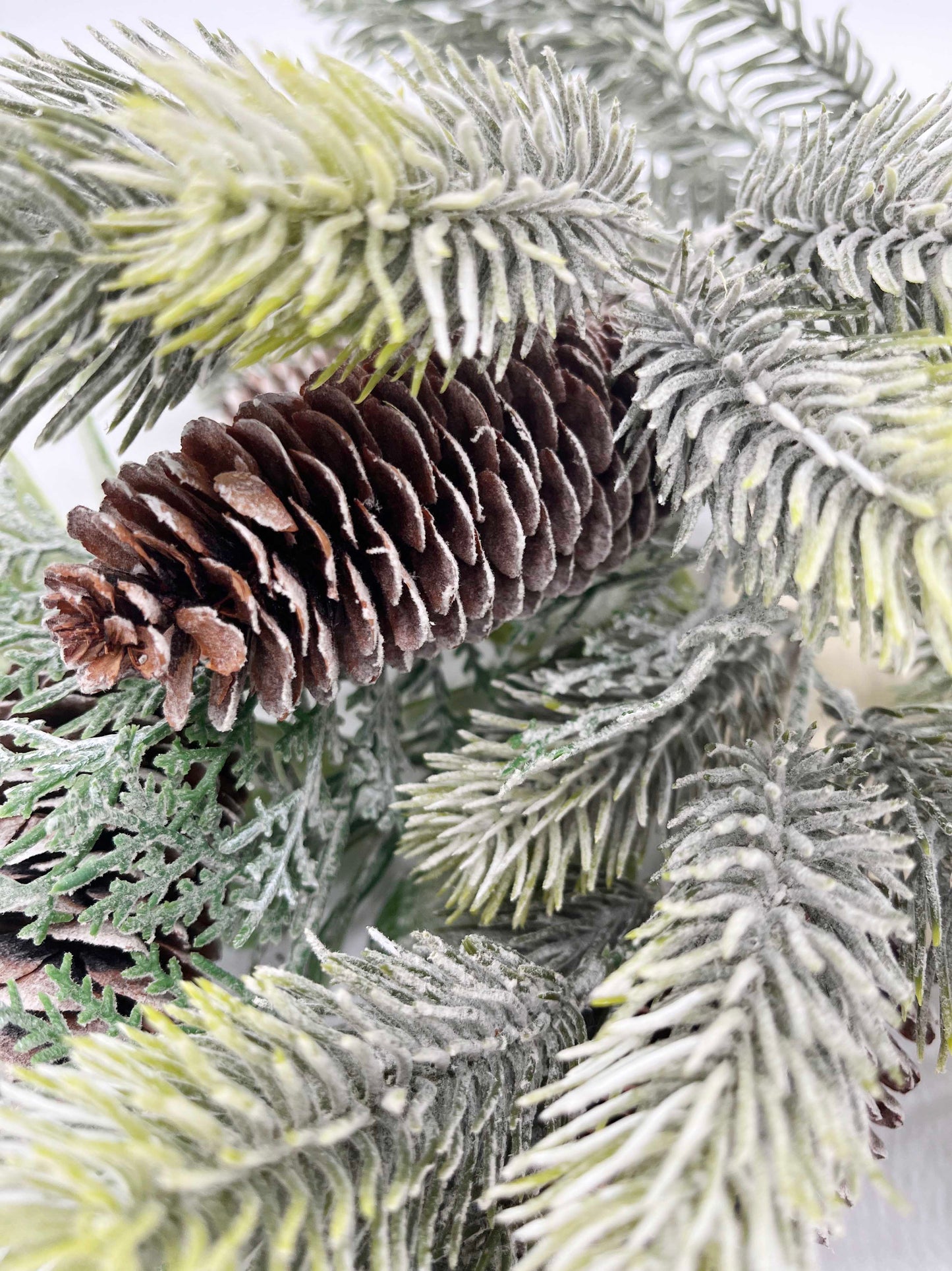 20"H Frosted Conifer W/Cones For Christmas Decorations