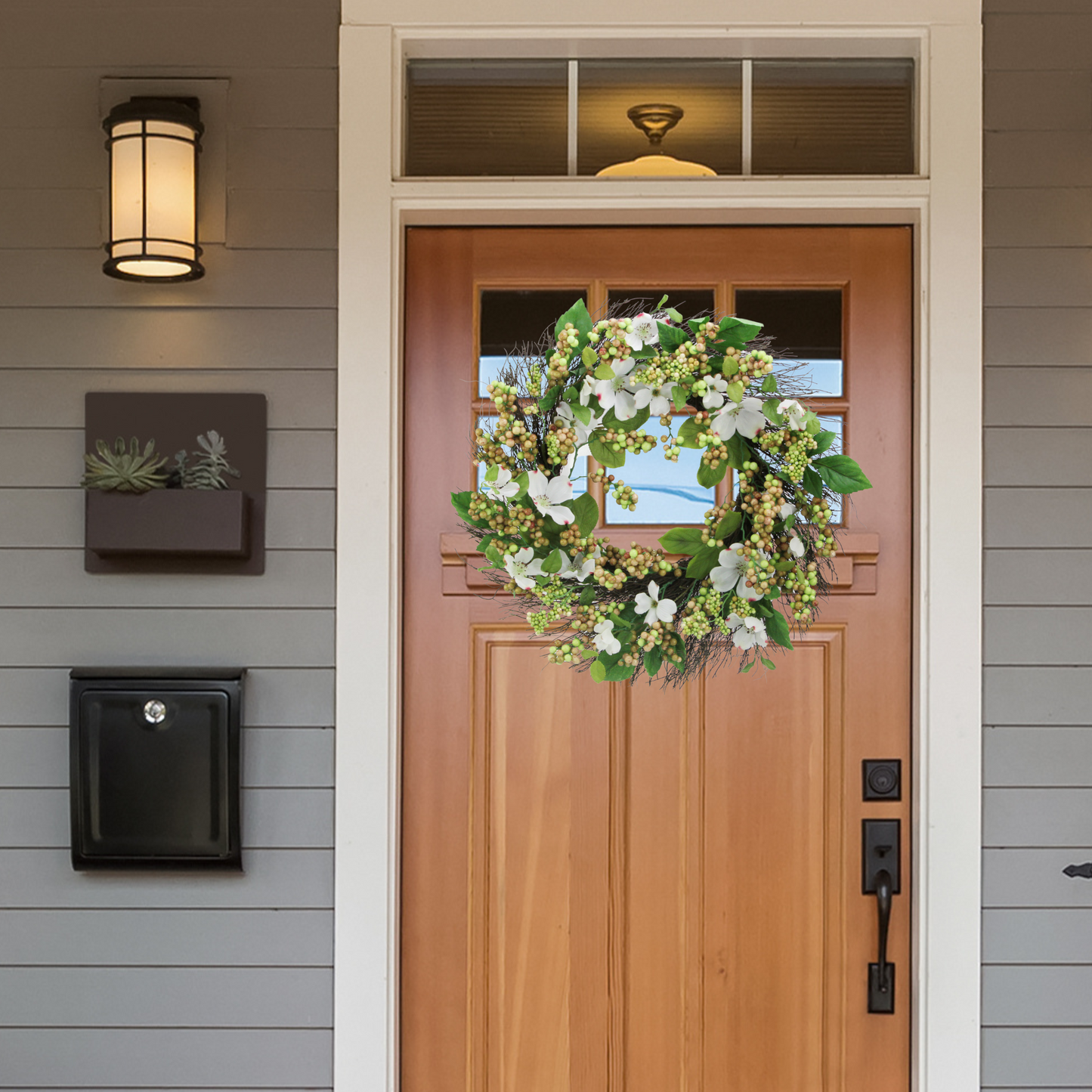 22" Artificial White Dogwood Berry Spring Summer s Farmhouse s