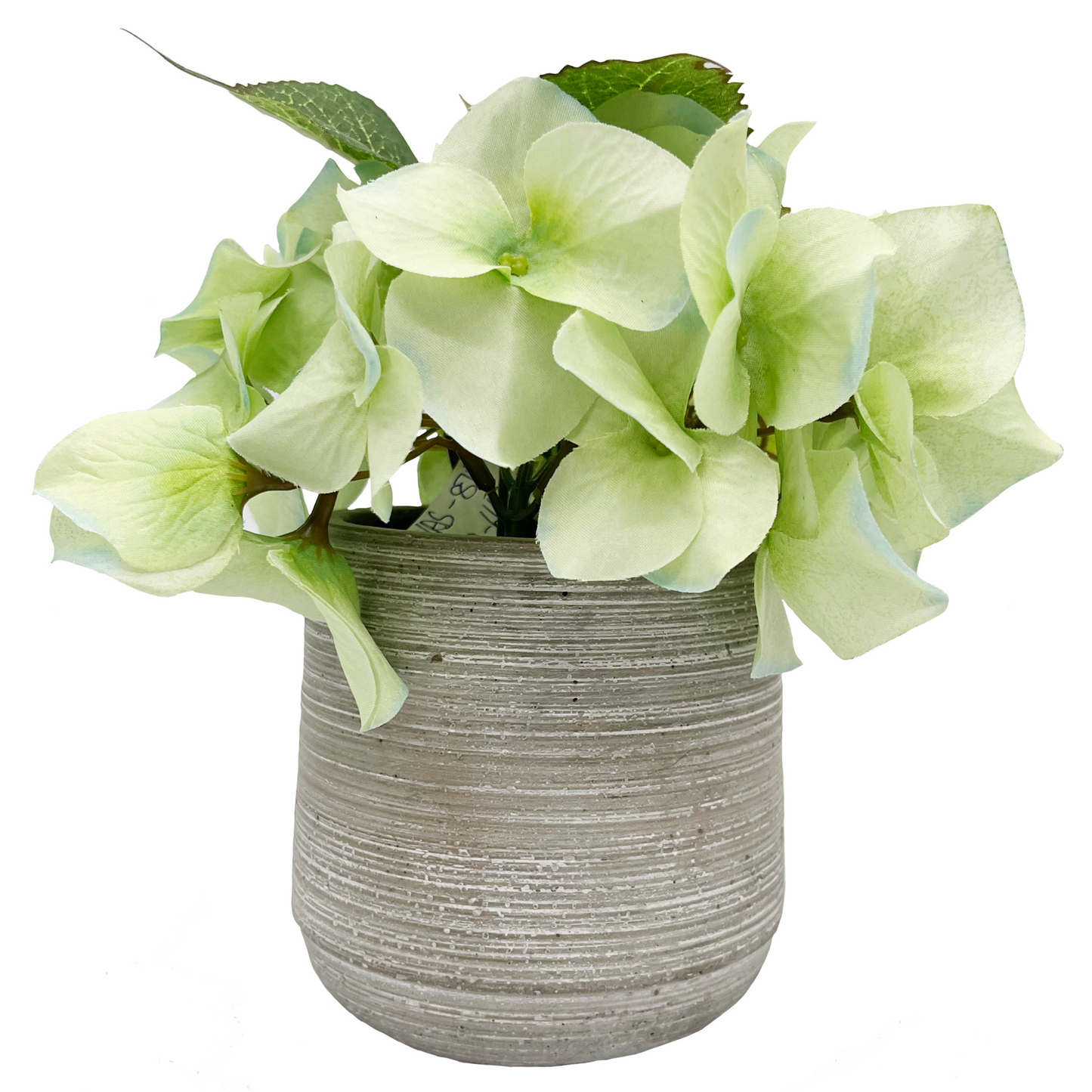 7"H Artficial Flowers Full Blooming Hydrangea Potted Plant Spring Indoor Faux Plant