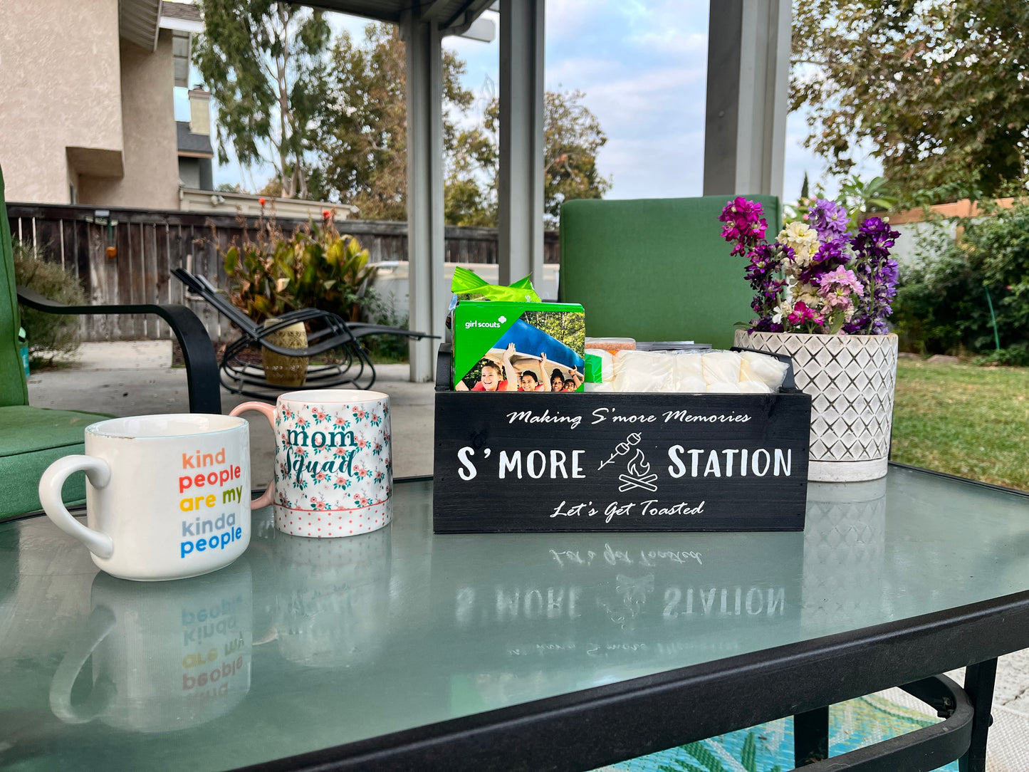 ABN5E190-BLK S'mores Stationgifts for fire pitcaddy stationsmores giftparty station movie kit