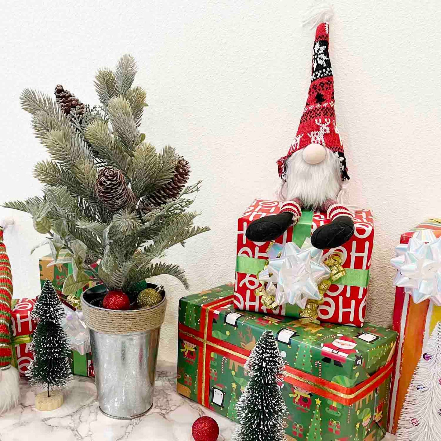 20"H Frosted Conifer W/Cones For Christmas Decorations