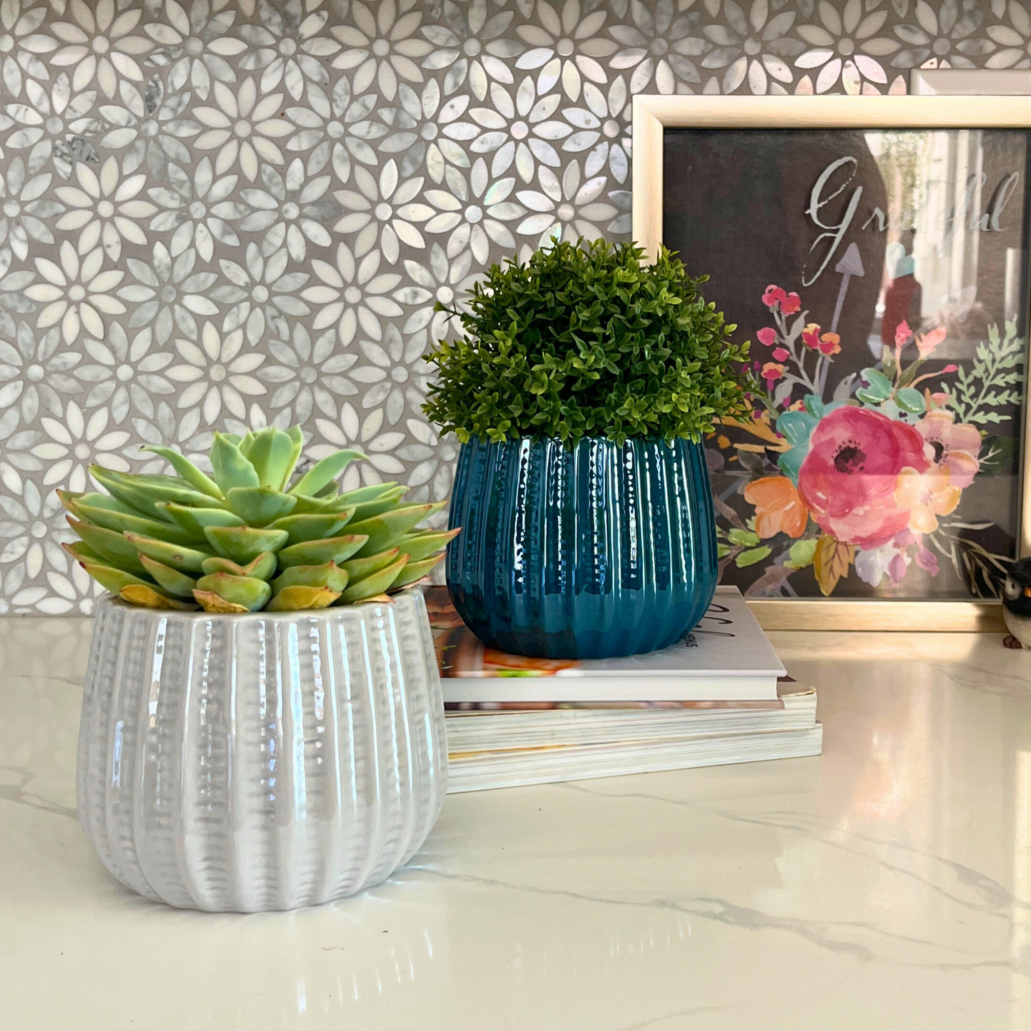 4" Ceramic Flower Planter Pot