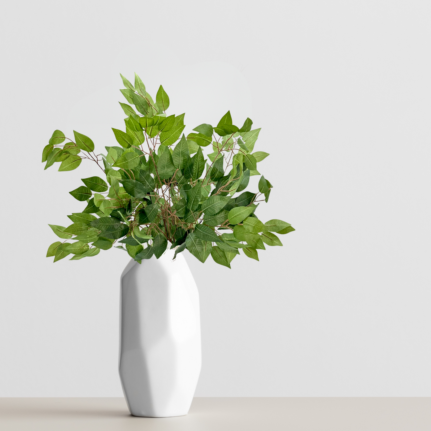 ABN5G001-GRN-6 6 Pc Set Artificial Deluxe Ficuse Spray 3 stem with 42 leaves