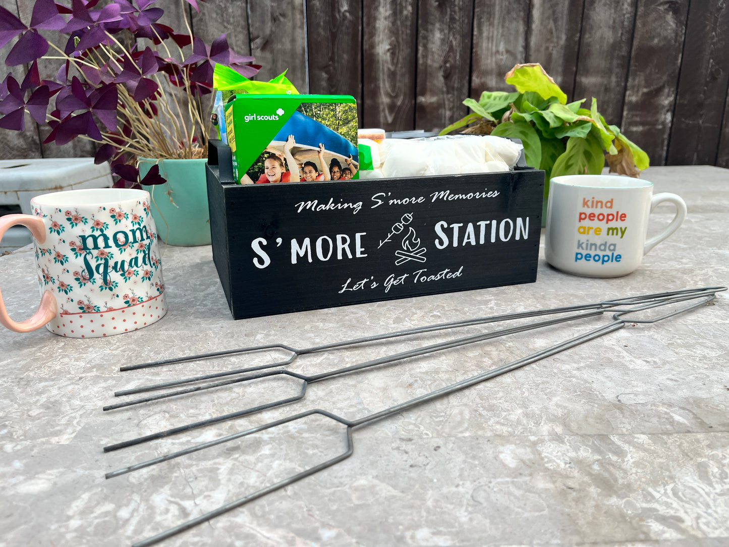 ABN5E190-BLK S'mores Stationgifts for fire pitcaddy stationsmores giftparty station movie kit