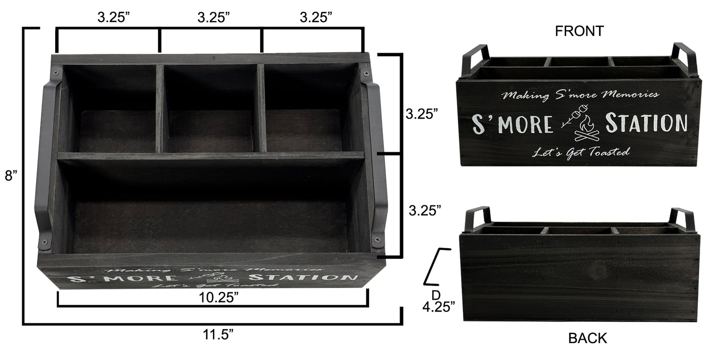 ABN5E190-BLK S'mores Stationgifts for fire pitcaddy stationsmores giftparty station movie kit