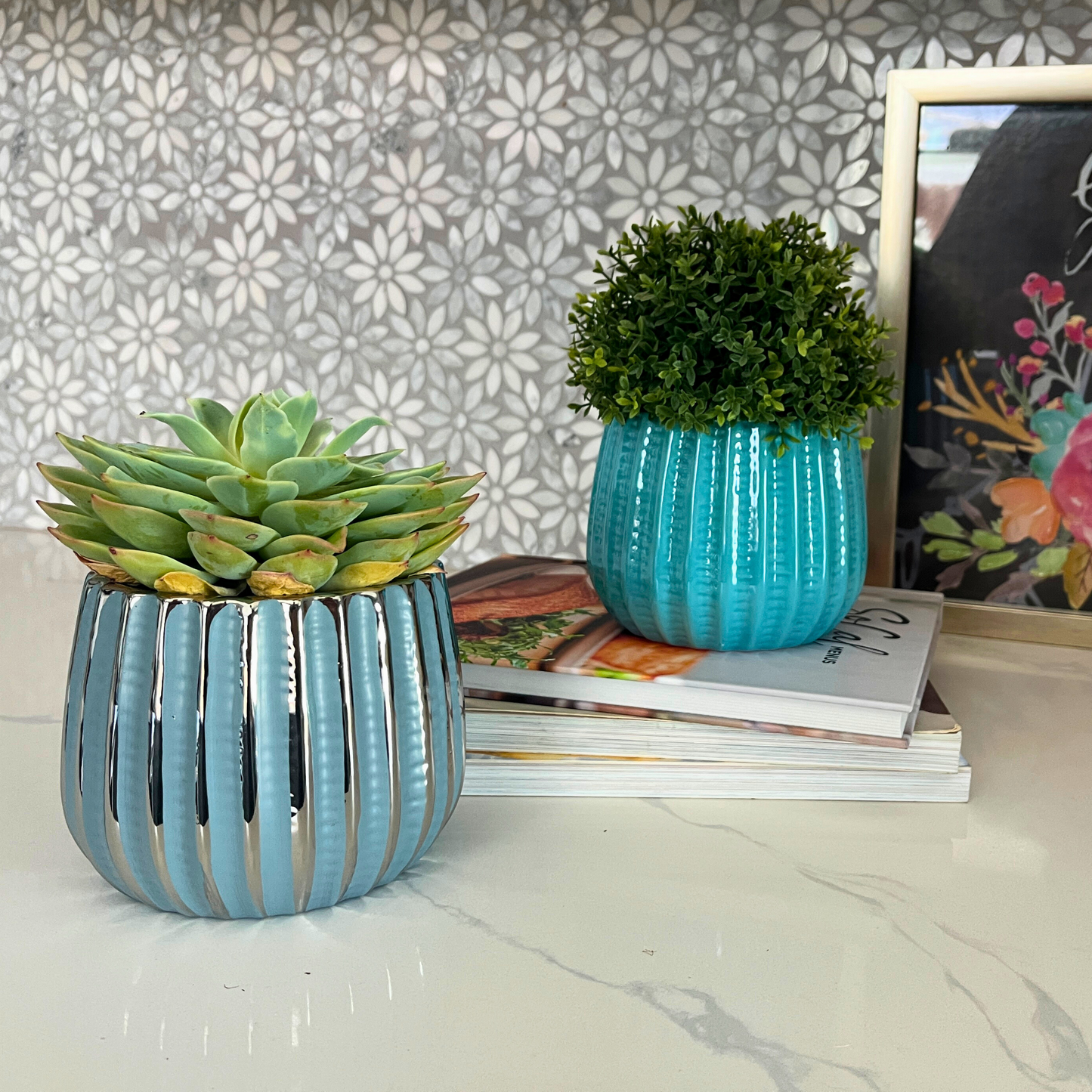 4" Ceramic Flower Planter Pot
