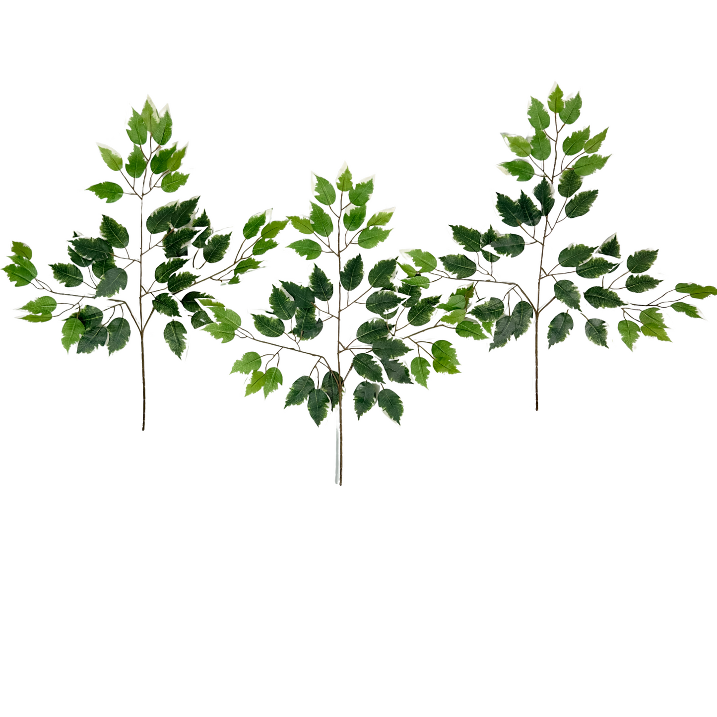 ABN5G001-GRN-6 6 Pc Set Artificial Deluxe Ficuse Spray 3 stem with 42 leaves