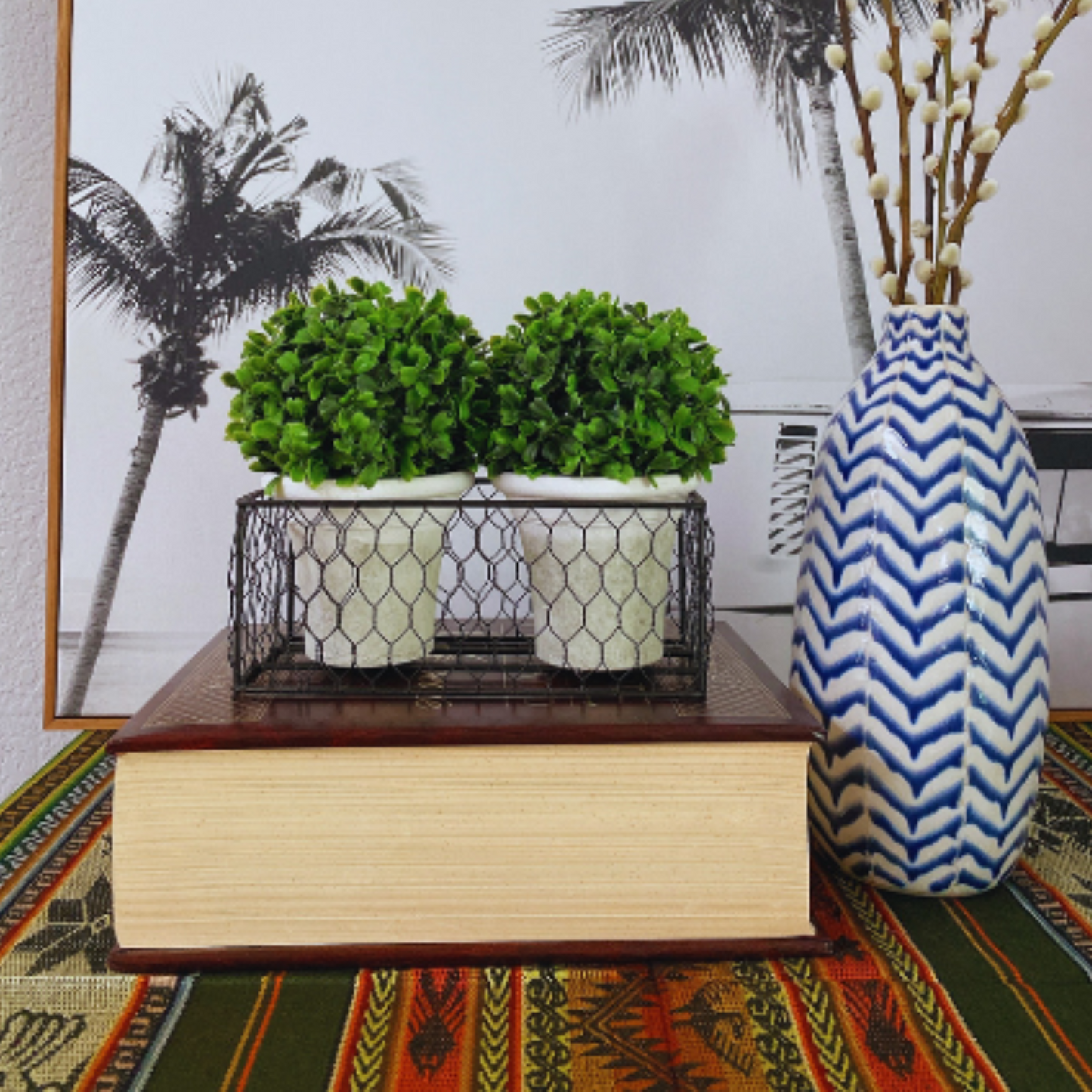 2pcs 5" Artificial Boxwood Topiary Faux Topiaries Artificial boxwood balls