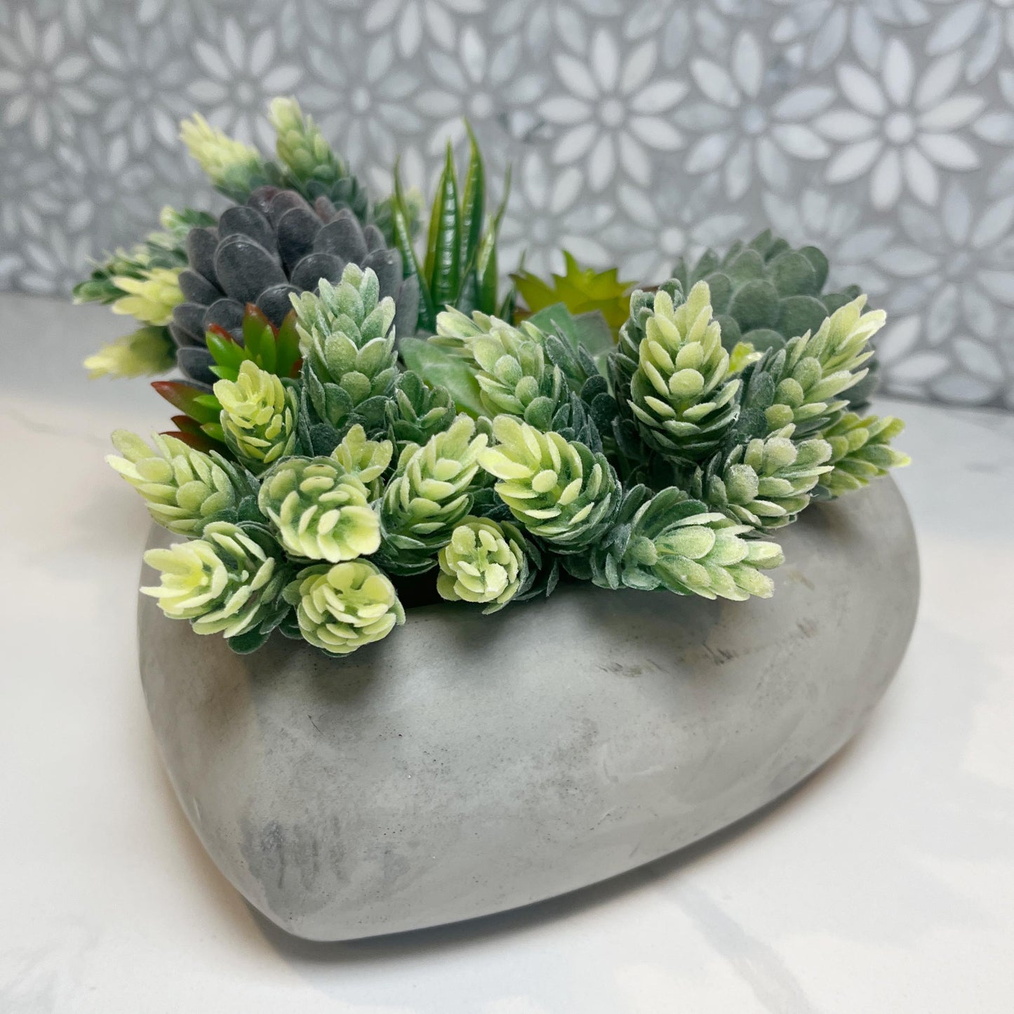 7.5"L Cement Heart Shape Planter Cement Pots