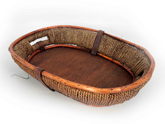 Refurbished - ABN5E105-HNY Honey Willow/Wood Oval Basket
