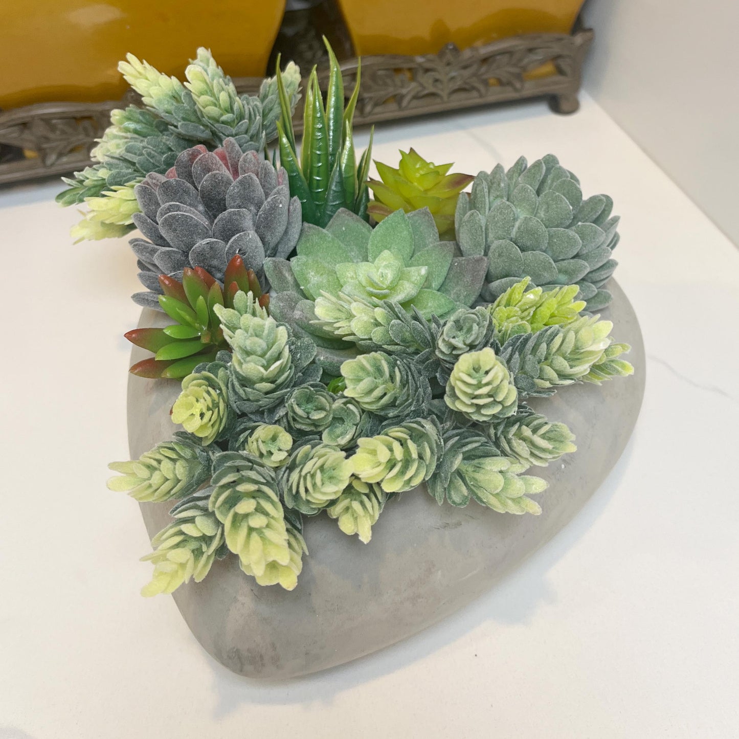 7.5"L Cement Heart Shape Planter Cement Pots