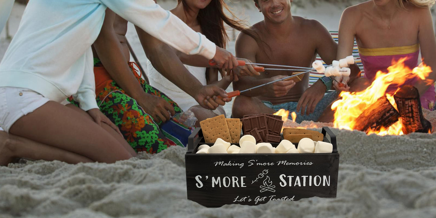 ABN5E190-BLK S'mores Stationgifts for fire pitcaddy stationsmores giftparty station movie kit