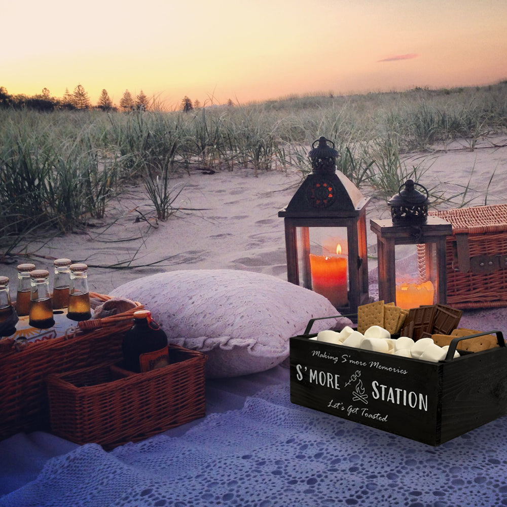 ABN5E190-BLK S'mores Stationgifts for fire pitcaddy stationsmores giftparty station movie kit