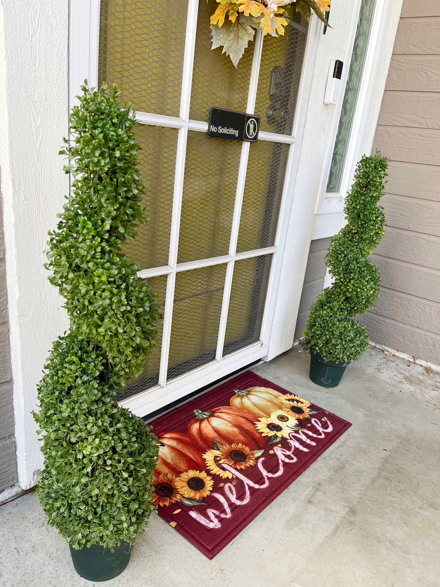 3' Artificial Boxwood Leave Spiral Topiary Plant Tree, GTR4633-NATURAL