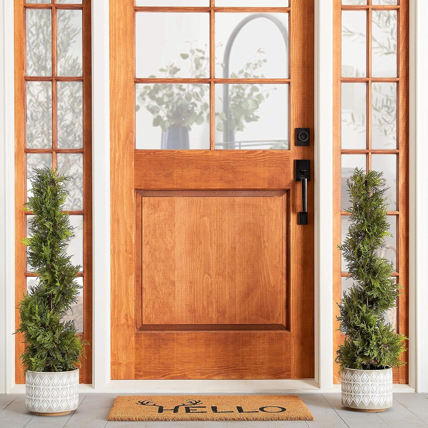 3' Artificial Cypress Leave Spiral Topiary Plant Tree, GTR4632-NATURAL