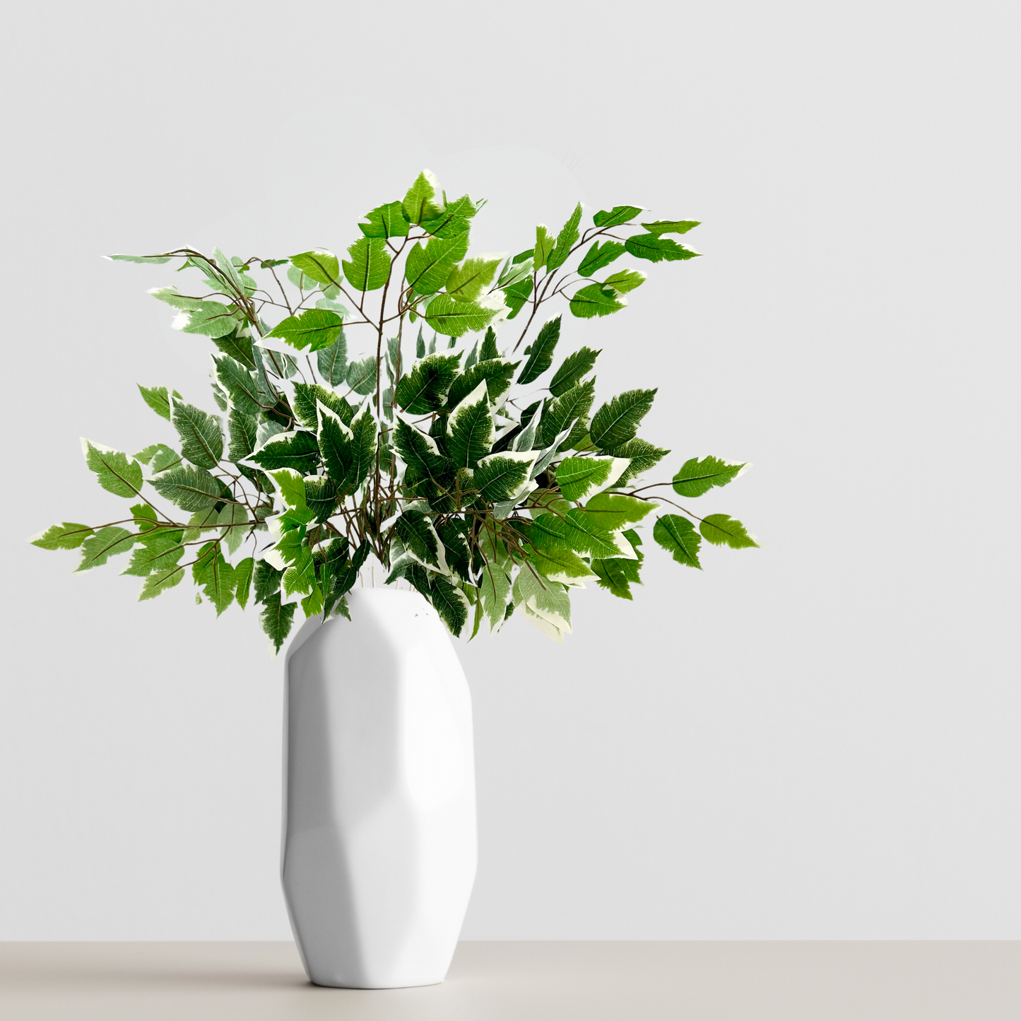ABN5G001-GRN-6 6 Pc Set Artificial Deluxe Ficuse Spray 3 stem with 42 leaves