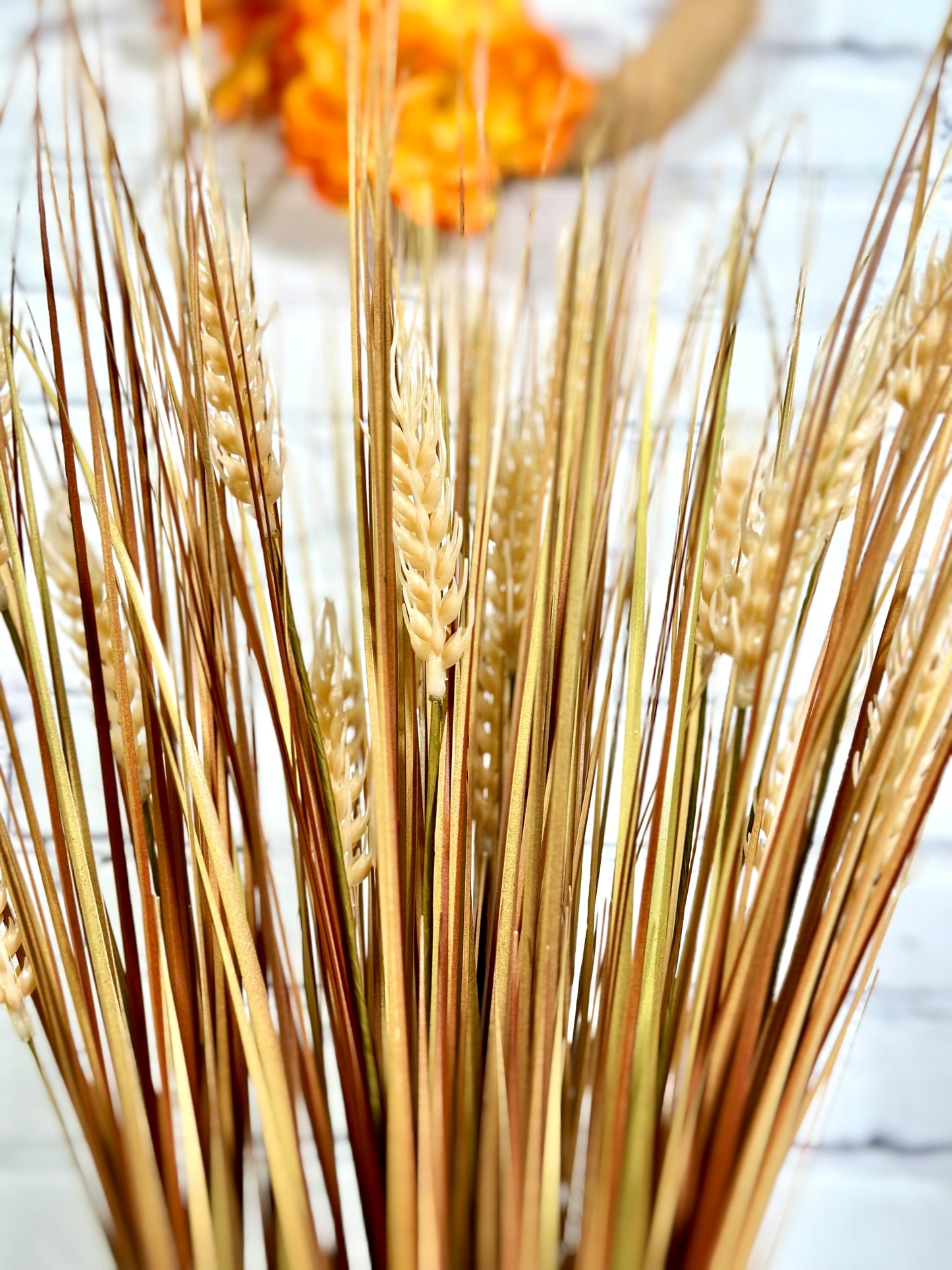 28" Artificial Autumn Flowers Artificial Wheat Grain Flowers Grass Bush