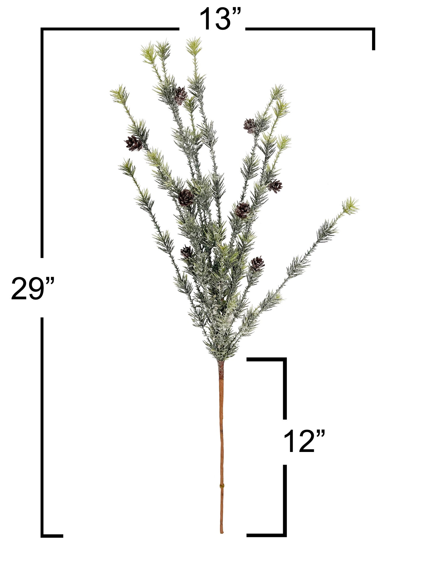 2 Pieces 29" Ice Ming Pine W/Pine Cones Spray
