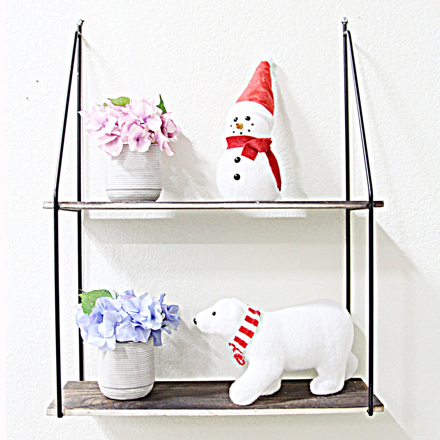 2 Tier Wall Mount Shelf Farmhouse Shelf For Wall Accent Wall Shelf Shelving