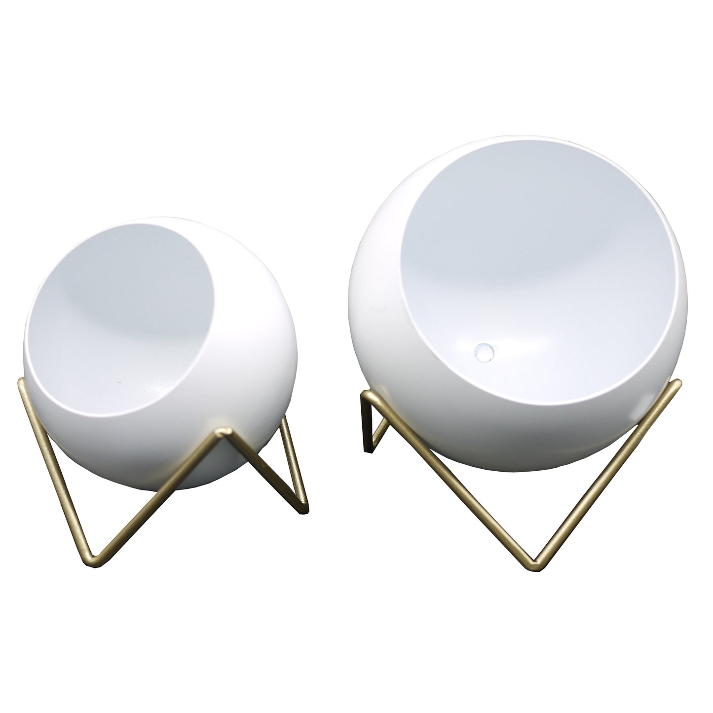 Set of 2 2 sizes Modern Spherical Planter Pot Flower Plants Holder