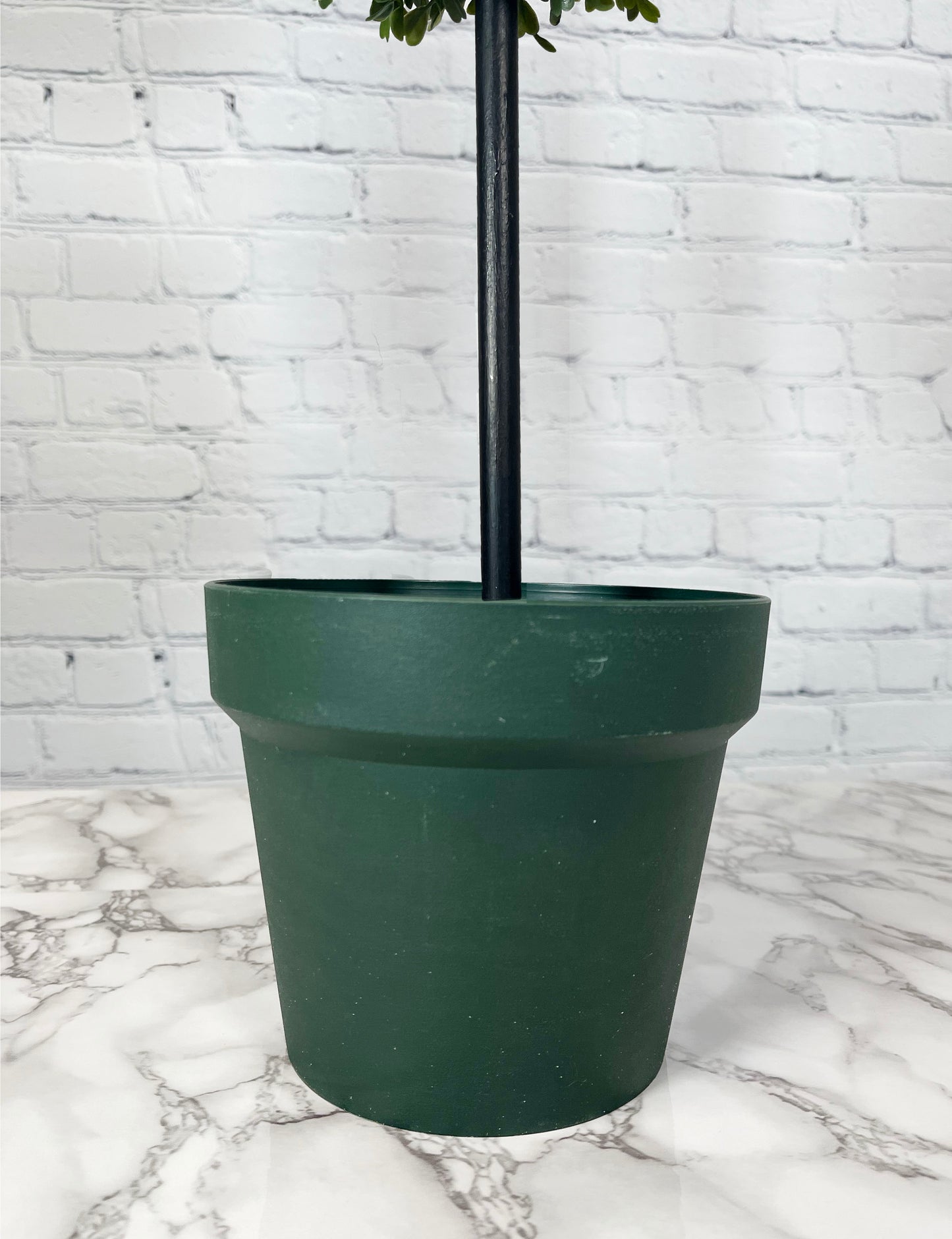 38" Artificial Boxwood Leave Double Ball Shaped Topiary Plant Tree in Plastic Pot ABNT005B-NTRL