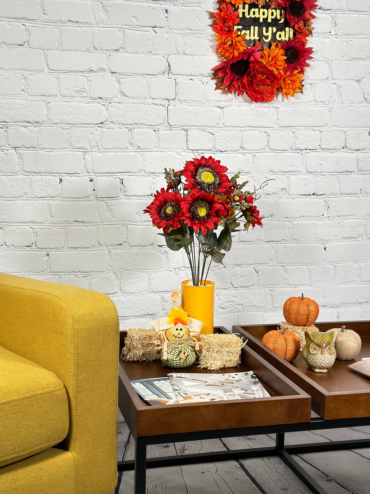 11 Stems Artificial Sunflower Bush Flower