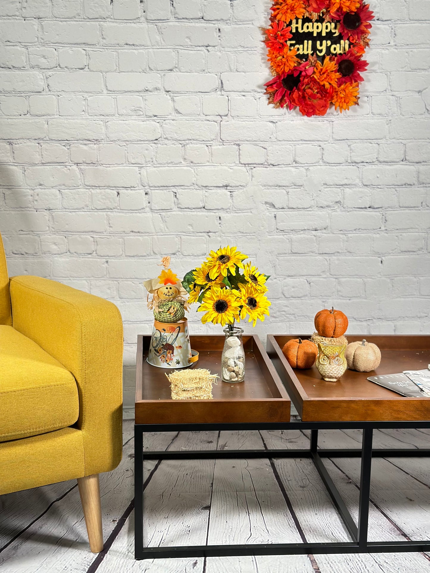 1pc 7 Stems Artificial Small Sunflower Bush Flower For Sunflower