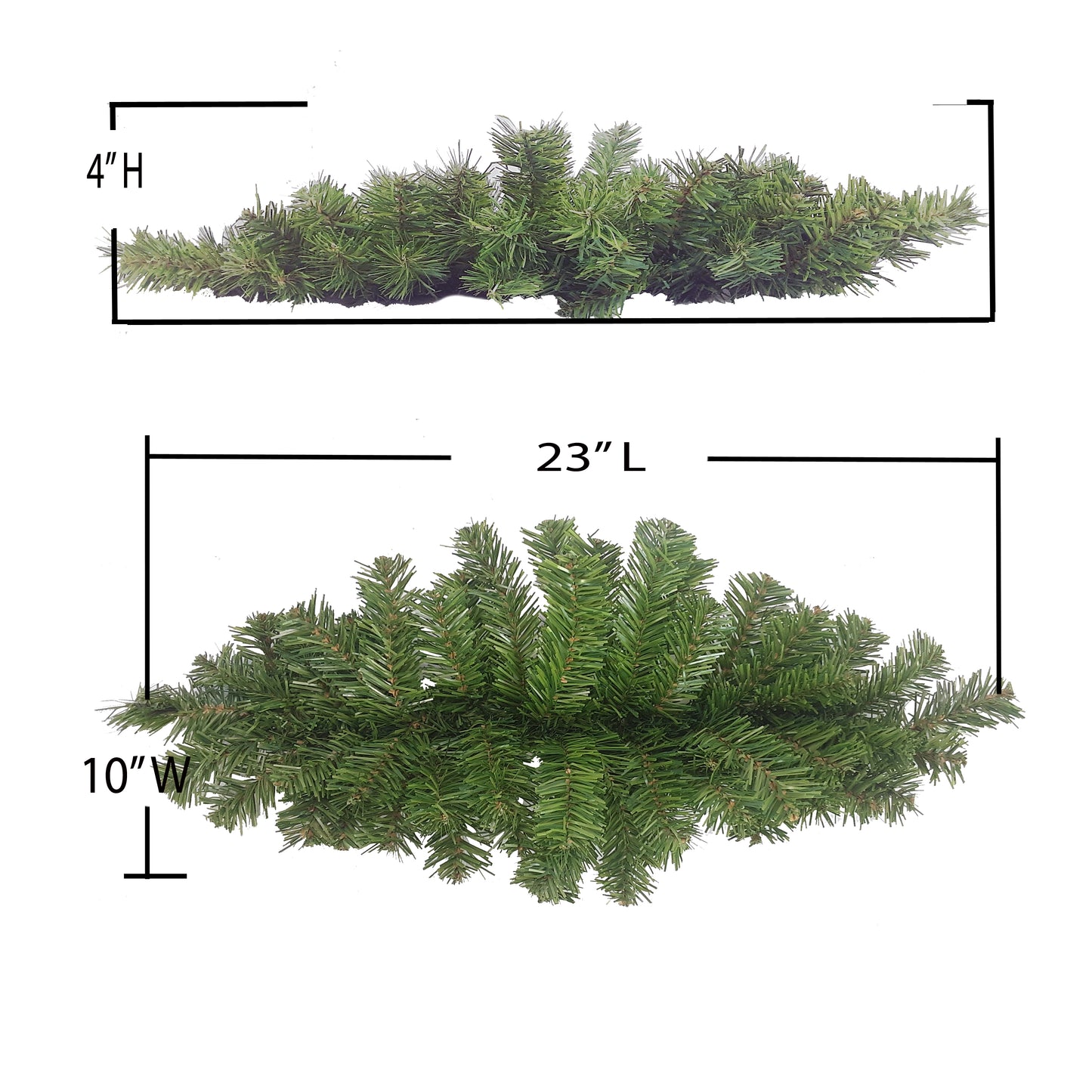 23"L Faux Christmas Swag 52 Tips Canadian Mixed Pine Holiday Winter Christmas