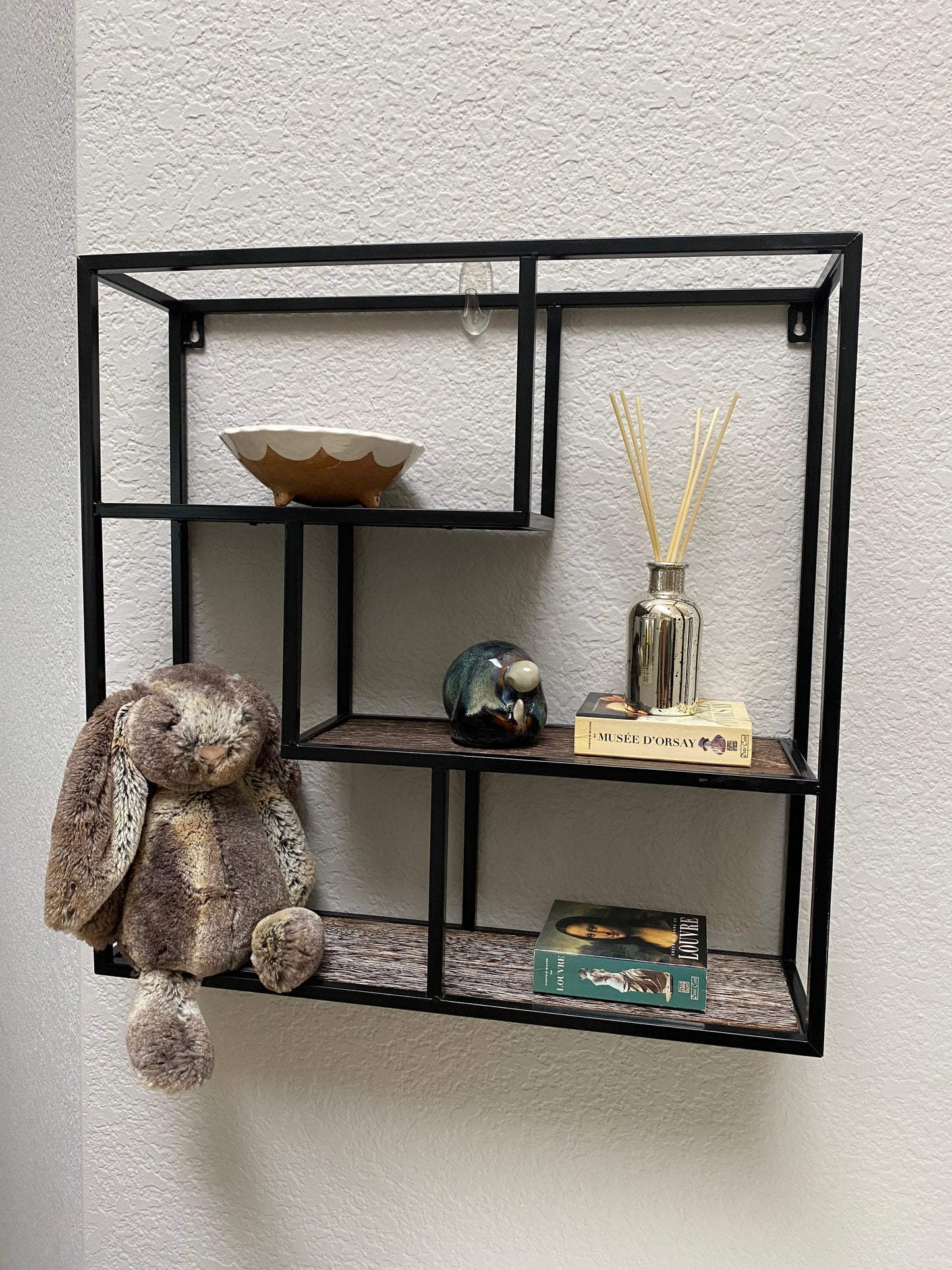3 Tier Square Floating Shelves Wall Mount