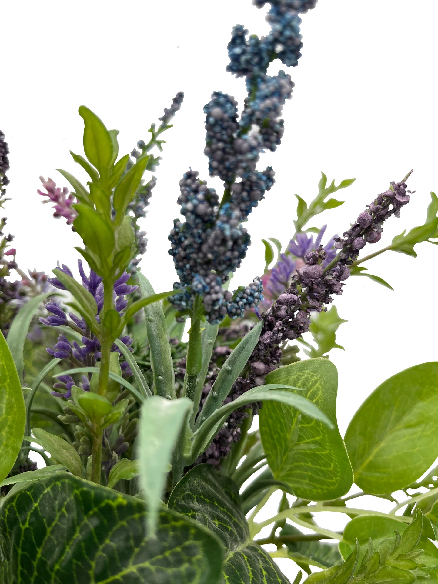16"H Artficial Lavender Foliage Greenery Ceramic Potted Plant Spring Indoor Faux Plant