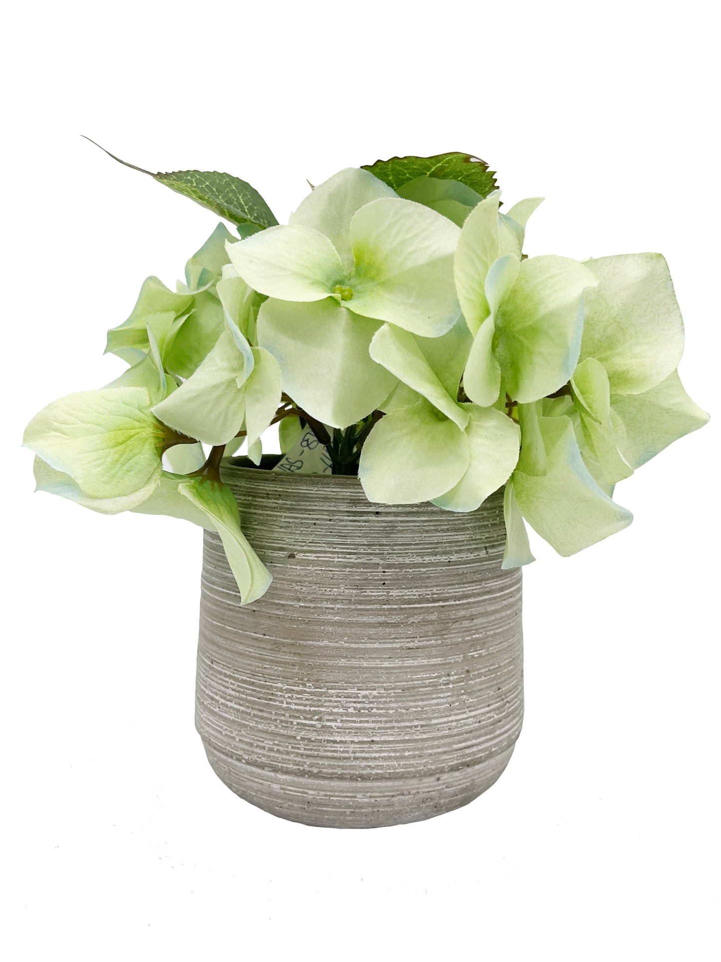 7"H Artficial Flowers Full Blooming Hydrangea Potted Plant Spring Indoor Faux Plant