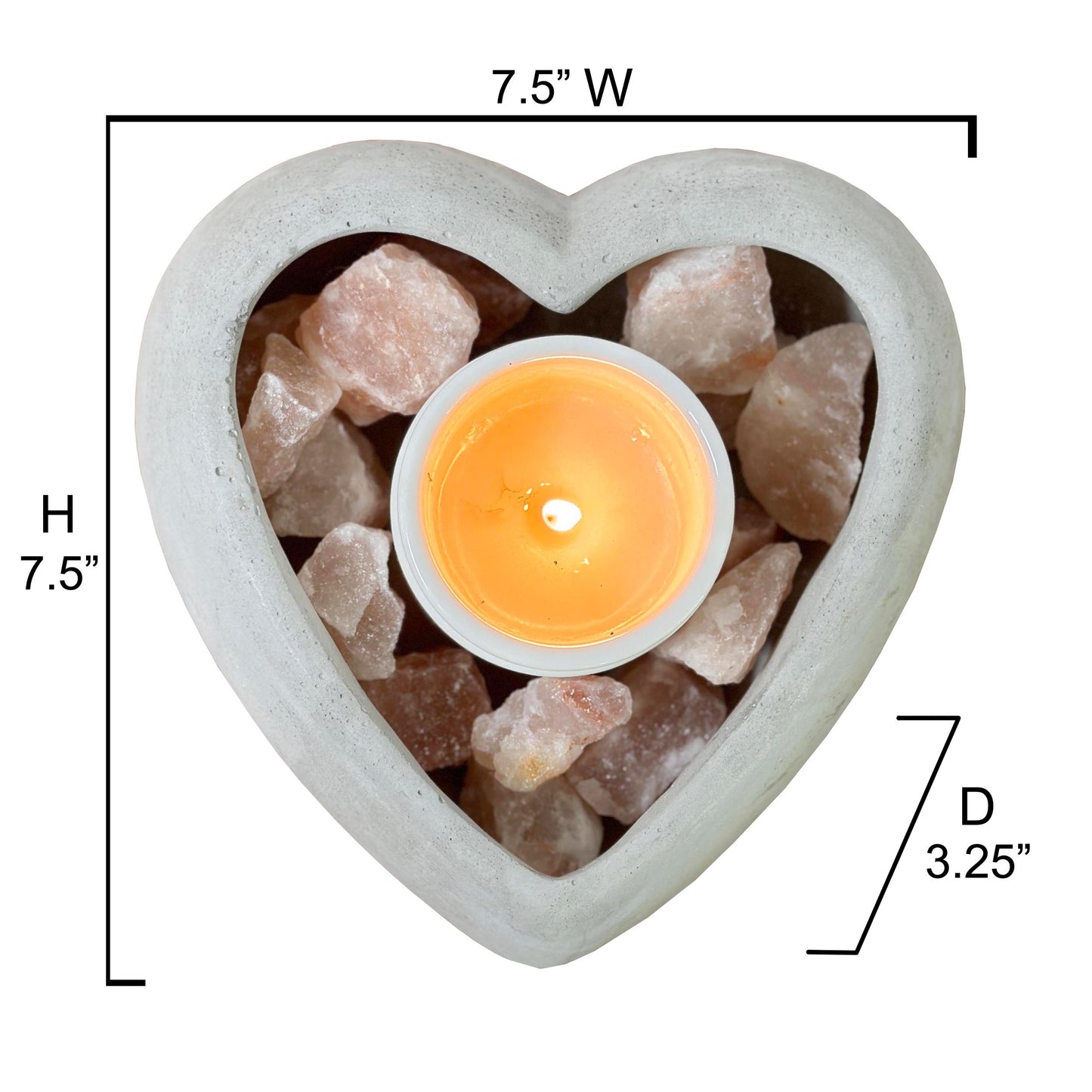 7.5"L Cement Heart Shape Planter Cement Pots