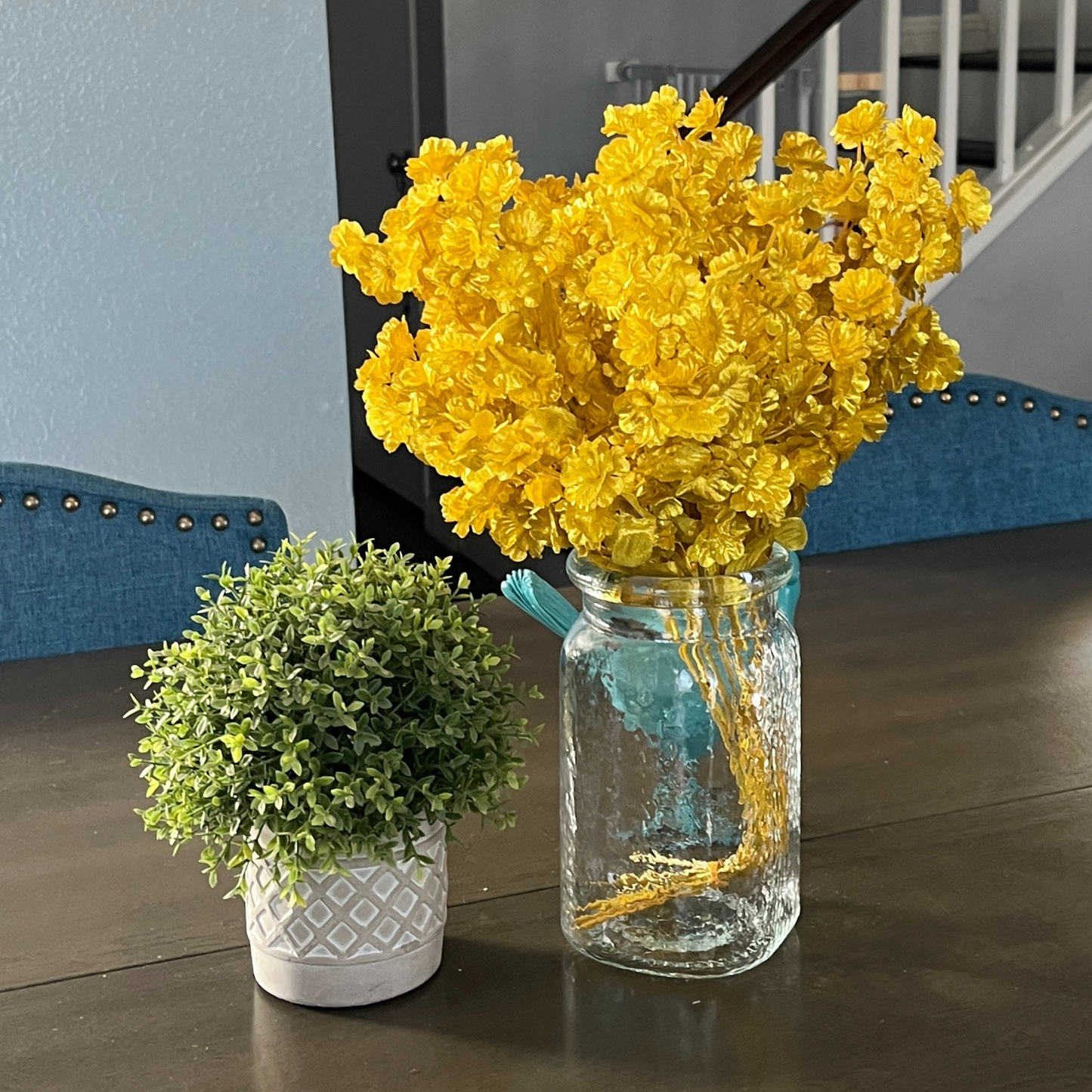 AJ331-Artificial Full Blooming Baby Breath Flowers Spray 3 Stems