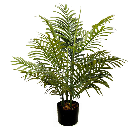 Artificial Paradise Palm Tree Plant in Plastic Pot, 3'L, GTR4622-NATURAL