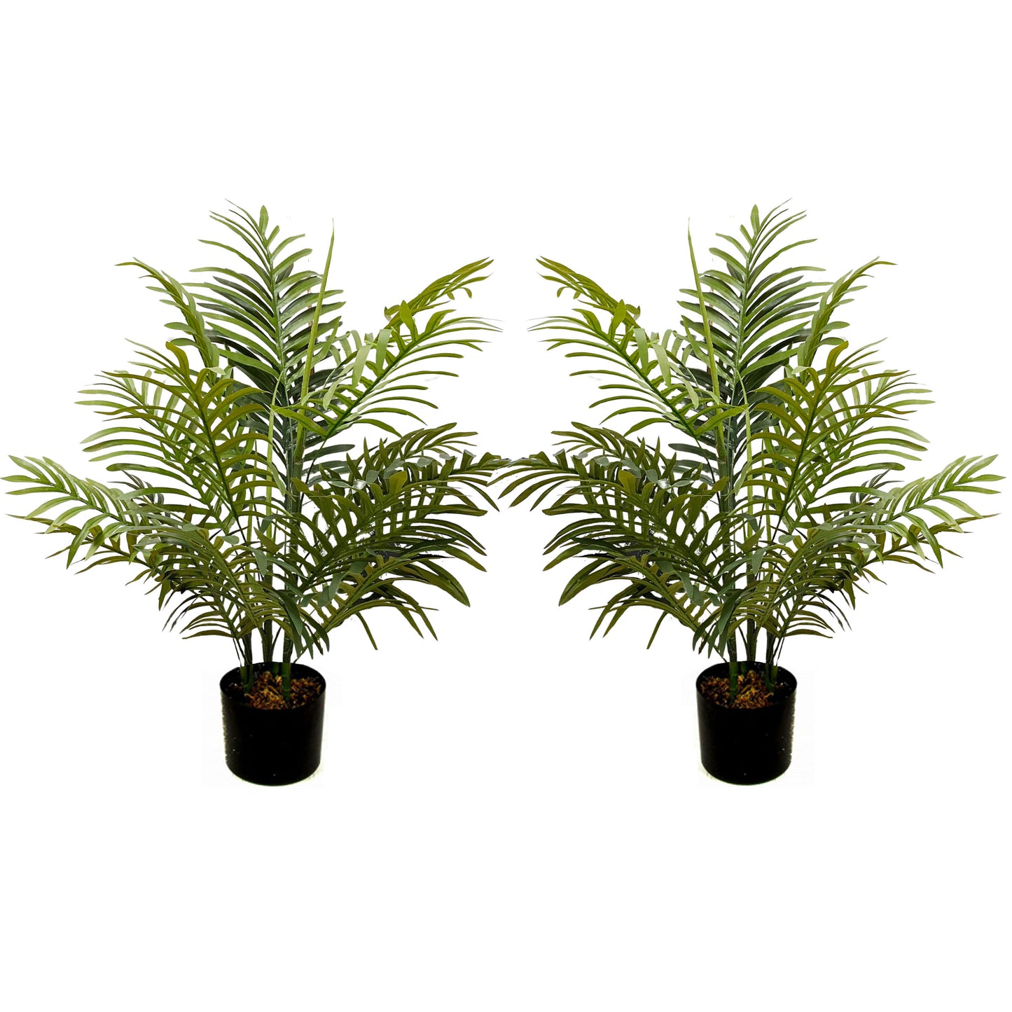 Artificial Paradise Palm Tree Plant in Plastic Pot, 3'L, GTR4622-NATURAL
