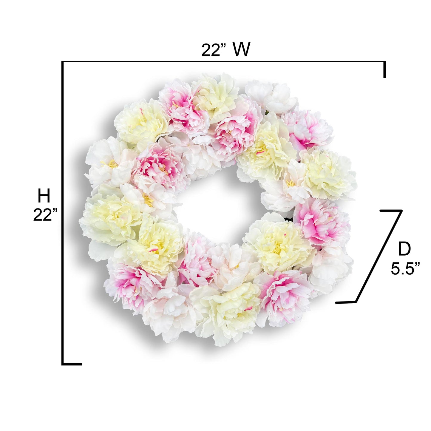 ABN1W001-NTRL Artificial 24" Peony Pink