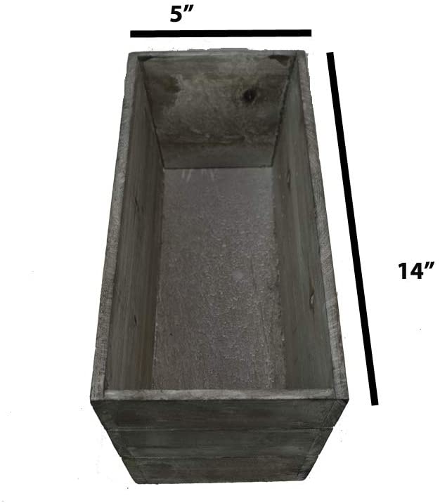 14"L Wood Planter Box Rectangle