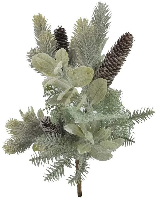 20"H Frosted Conifer W/Cones For Christmas Decorations