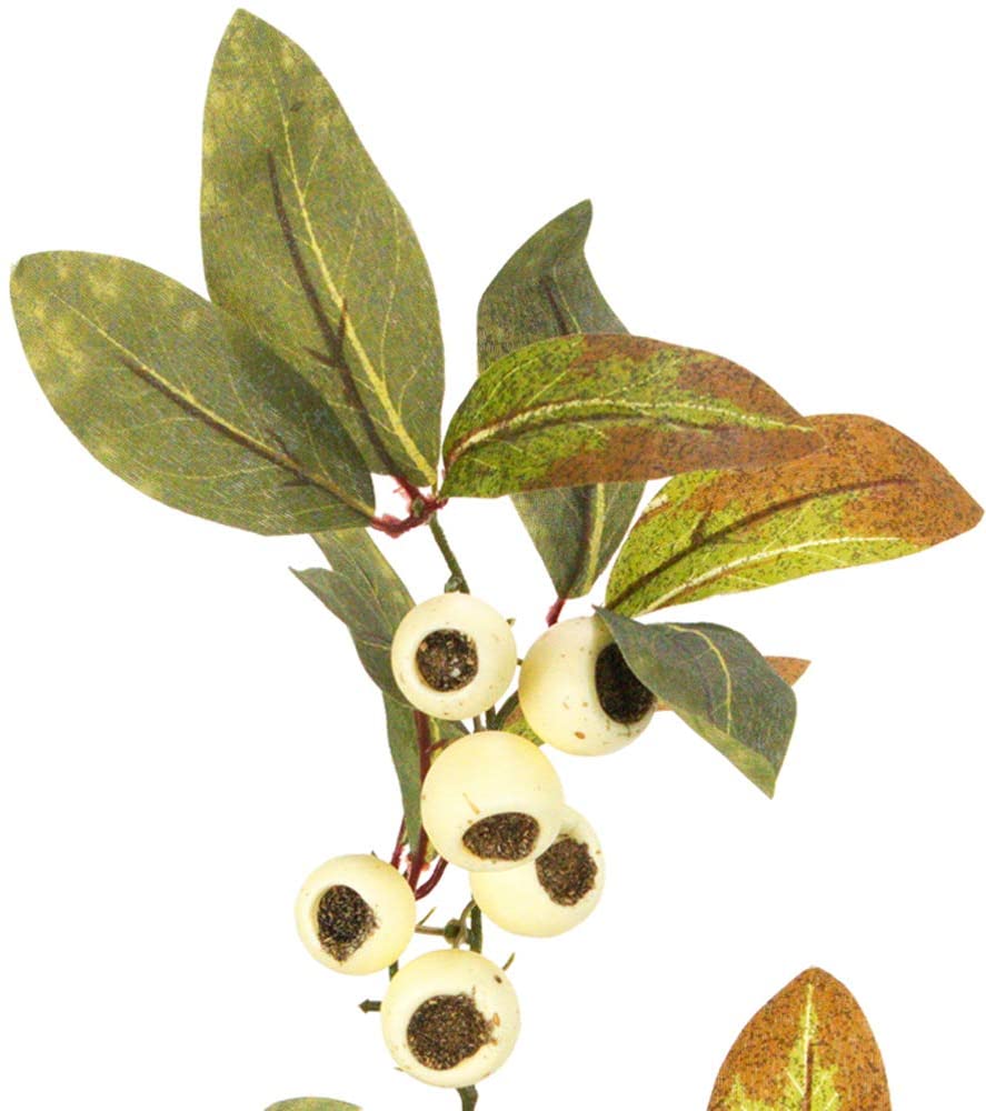 Artificial Autumn Flowers 29 Inch Faux Spray Loquat Fake Fruit Plant Fall Décor