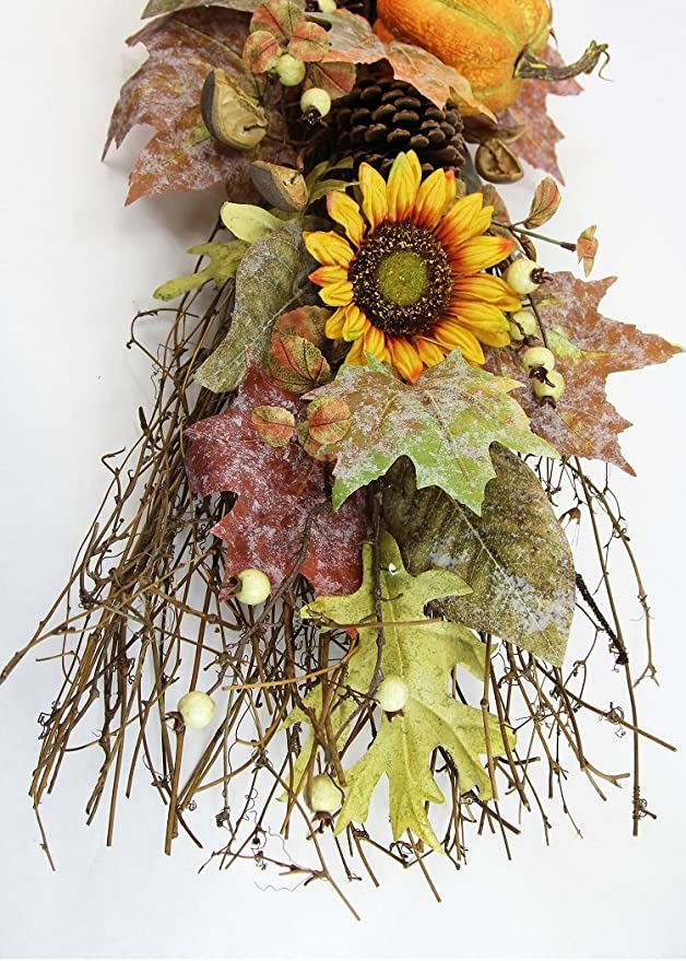 Artificial Sunflowers/Pumpkins Berries Fall Teardrop