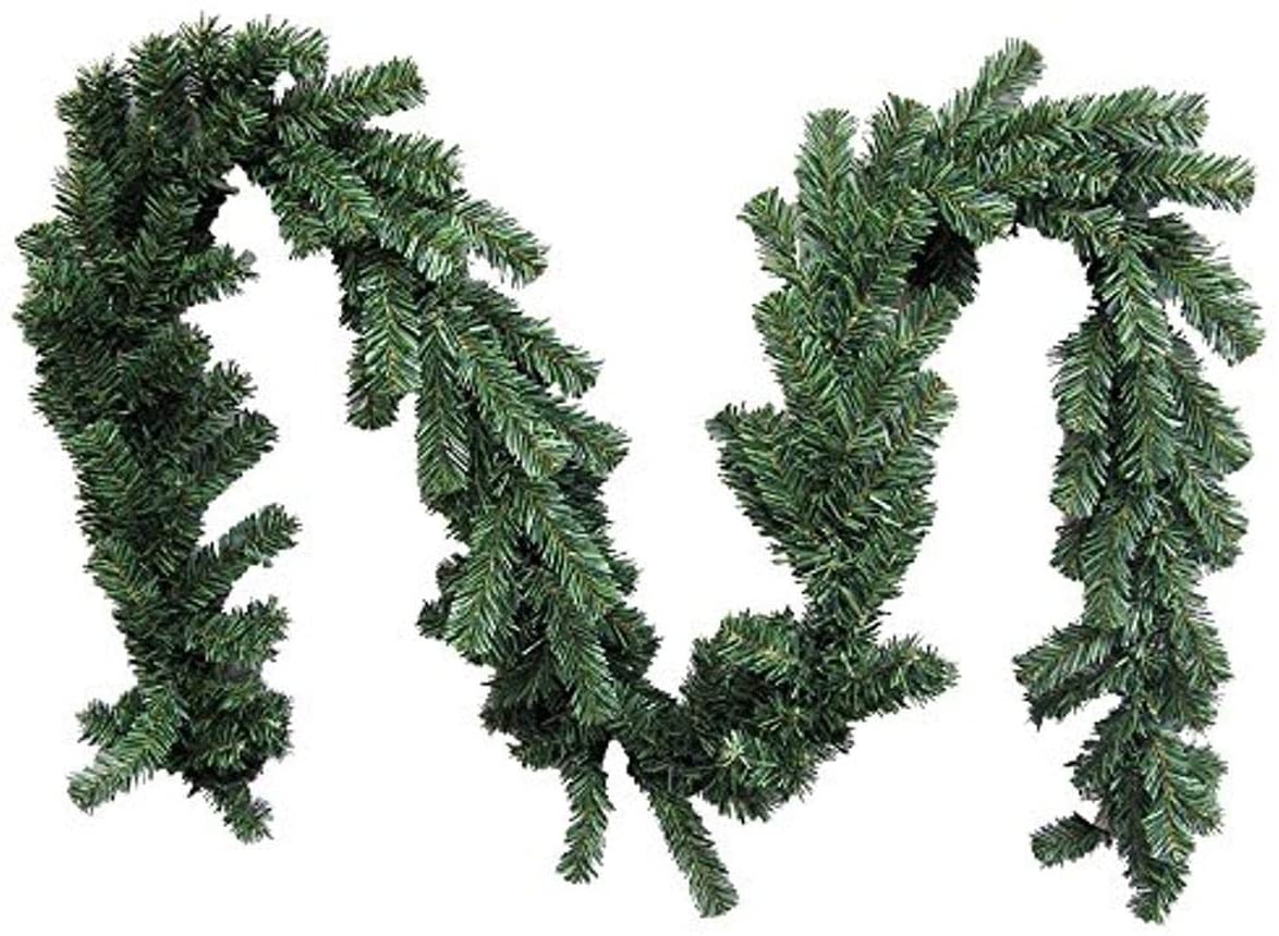 9 Ft x 10" 180 Tips PVC Canadian Pine Garland Holiday Winter Home Décor