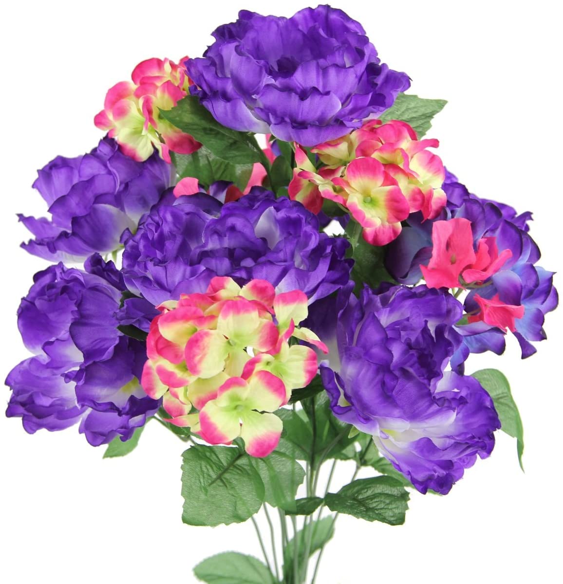 GPB7320-MV/BL MIX Artificial Full Blooming FlowersMauve/Blue Mix
