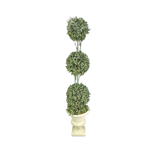 Artificial Boxwood Topiary in Pot, ABN4X001-FROSGRN