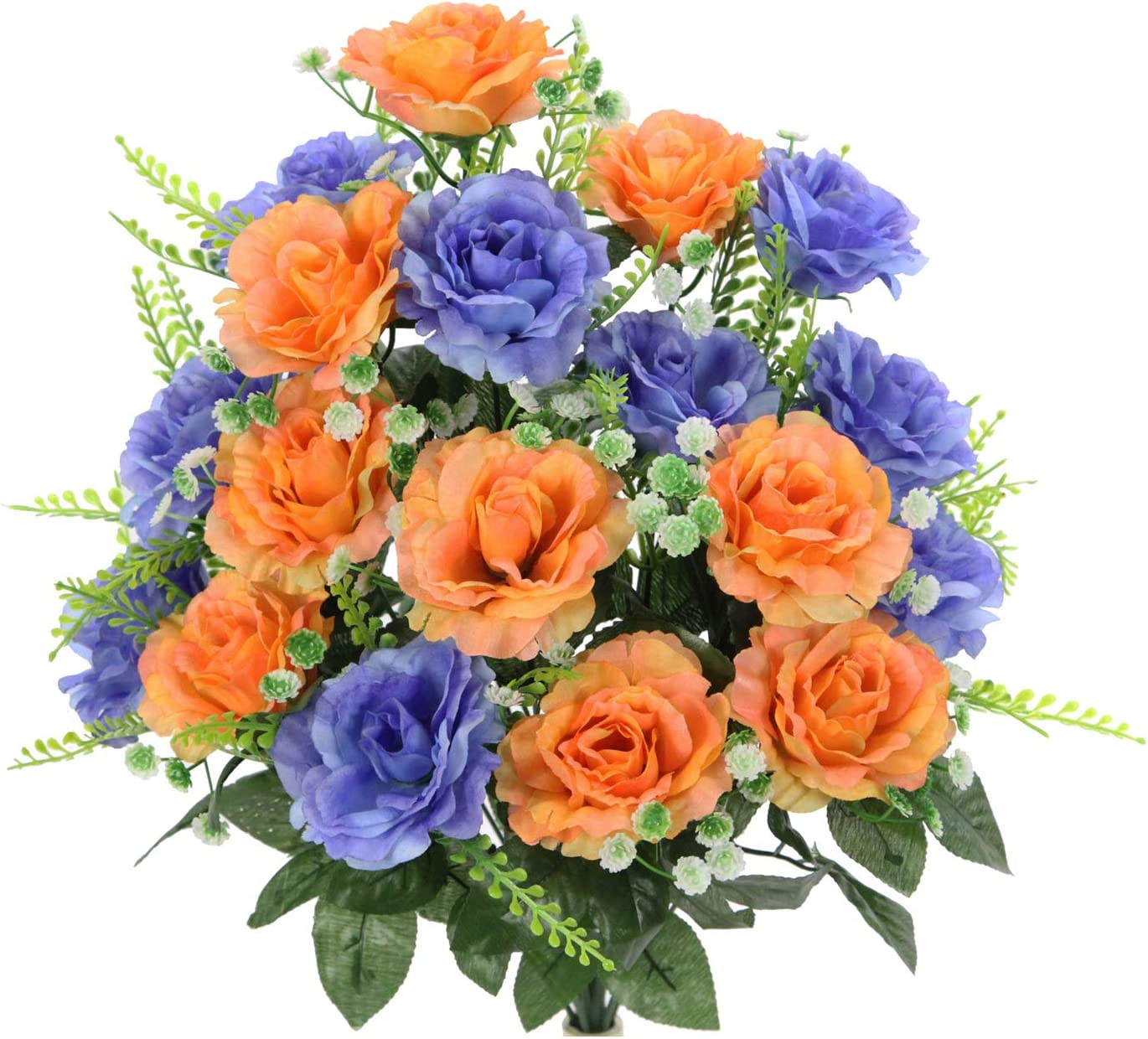 18 Stem Artificial flowers Roses Bush Spring