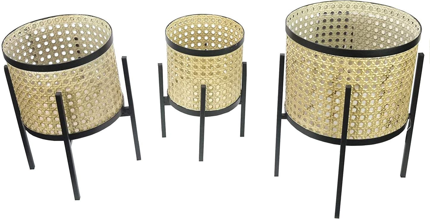 Set of 3 3 sizes Mid Century Planters Pot Flower Plants Holder