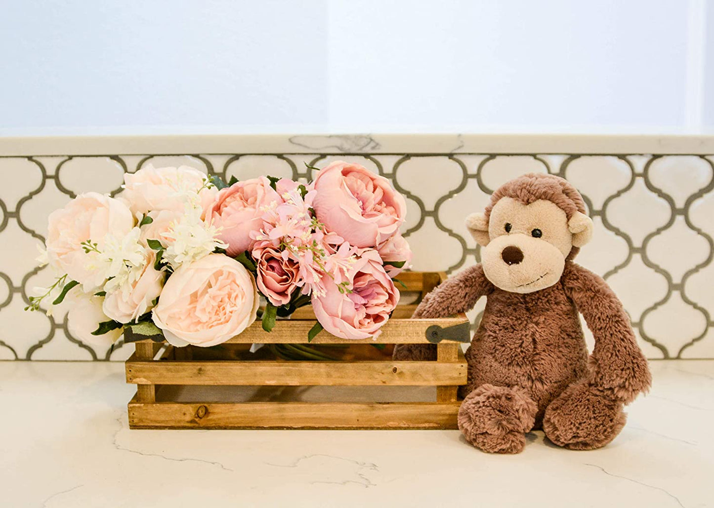 1pc Rustic Decorative Wooden Crate Tray Coffee Table