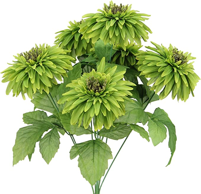 7 Stems Artificial Mum Flowers Bush