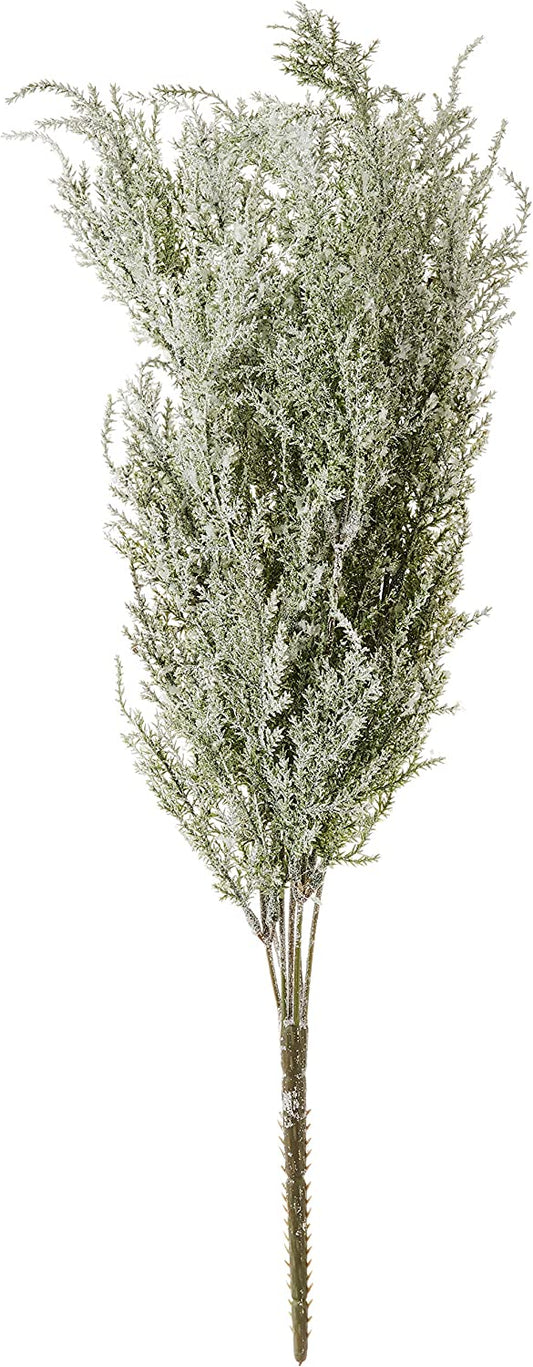 GPB4809-SNOW MIST 7 Stems Faux Cedar Spray Christmas Decoration