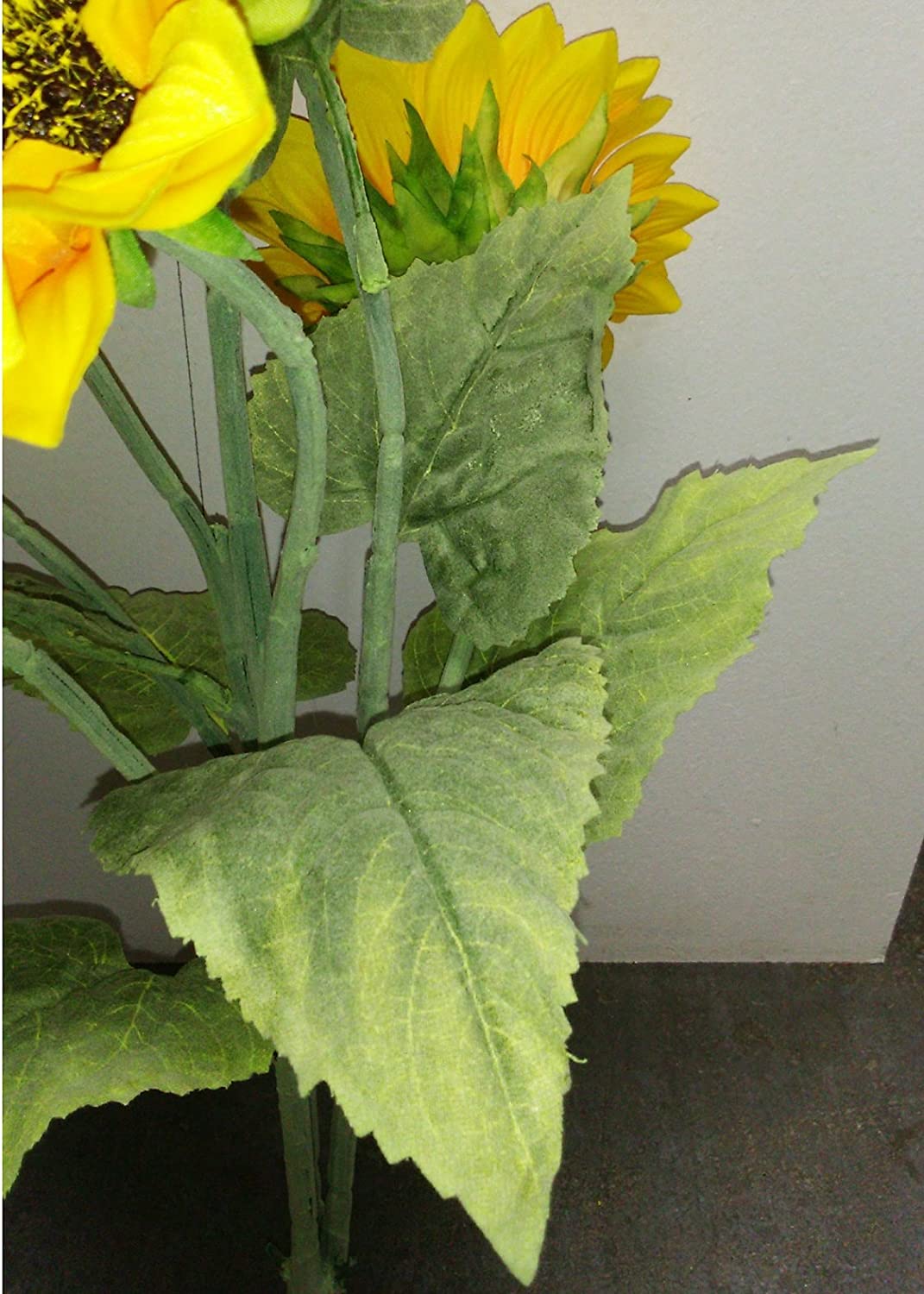 2 pcs 7 Stems Artificial Blooms Sunflower Bush Flower